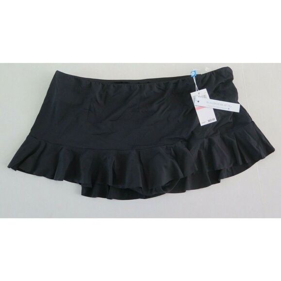 Bleu Rod Beattie RBKK21580 Women's Sz 10 Black Skirted Hipster Bikini Bottom $65 - Picture 4 of 7